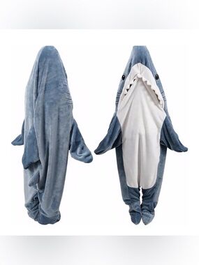 Soft Cozy Shark Hoodie Blanket Sleeping Bag Flannel Shark Blanket Adult &  Kids